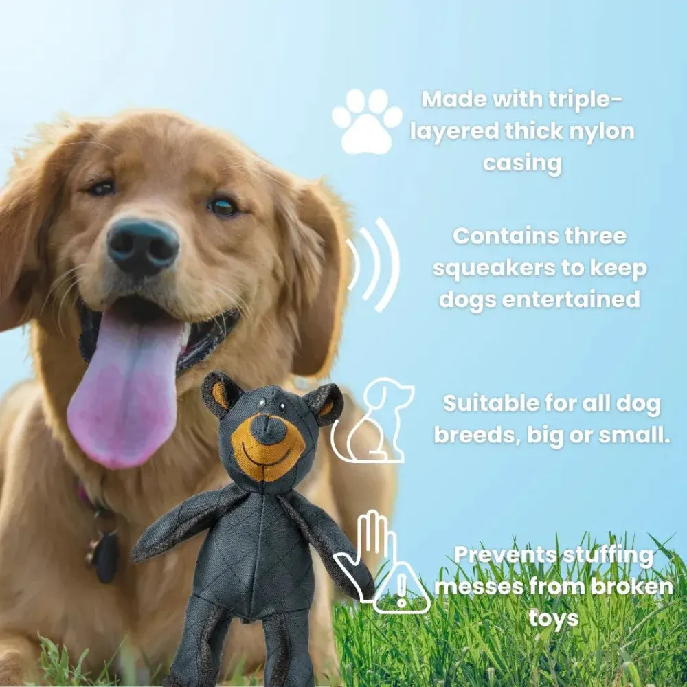 Durable Plush Bear-Shaped Chew Toy for Dogs