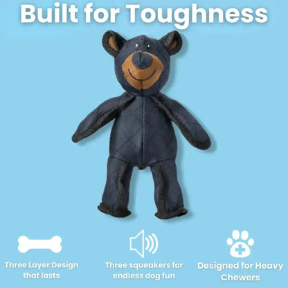 Durable Plush Bear-Shaped Chew Toy for Dogs