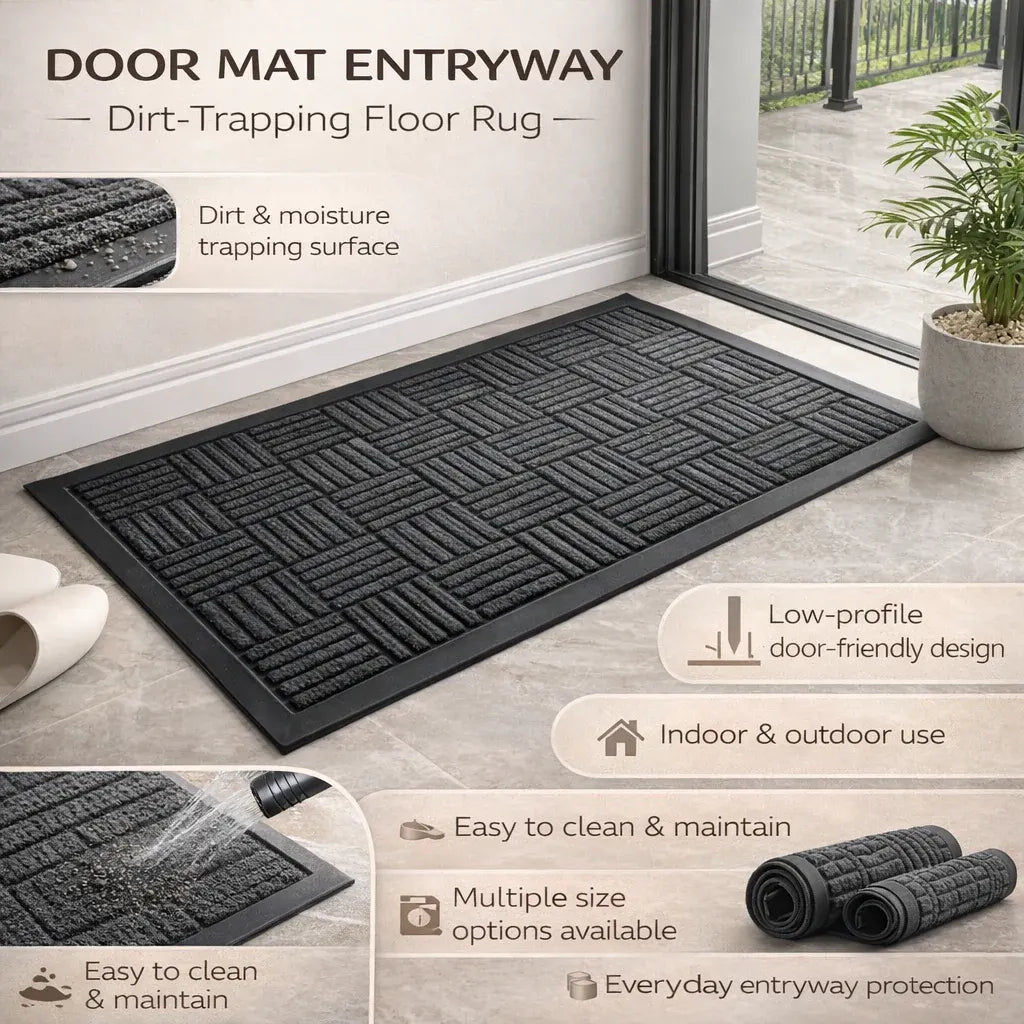 Entryway Rug Dirt-Trapping Floor Mat