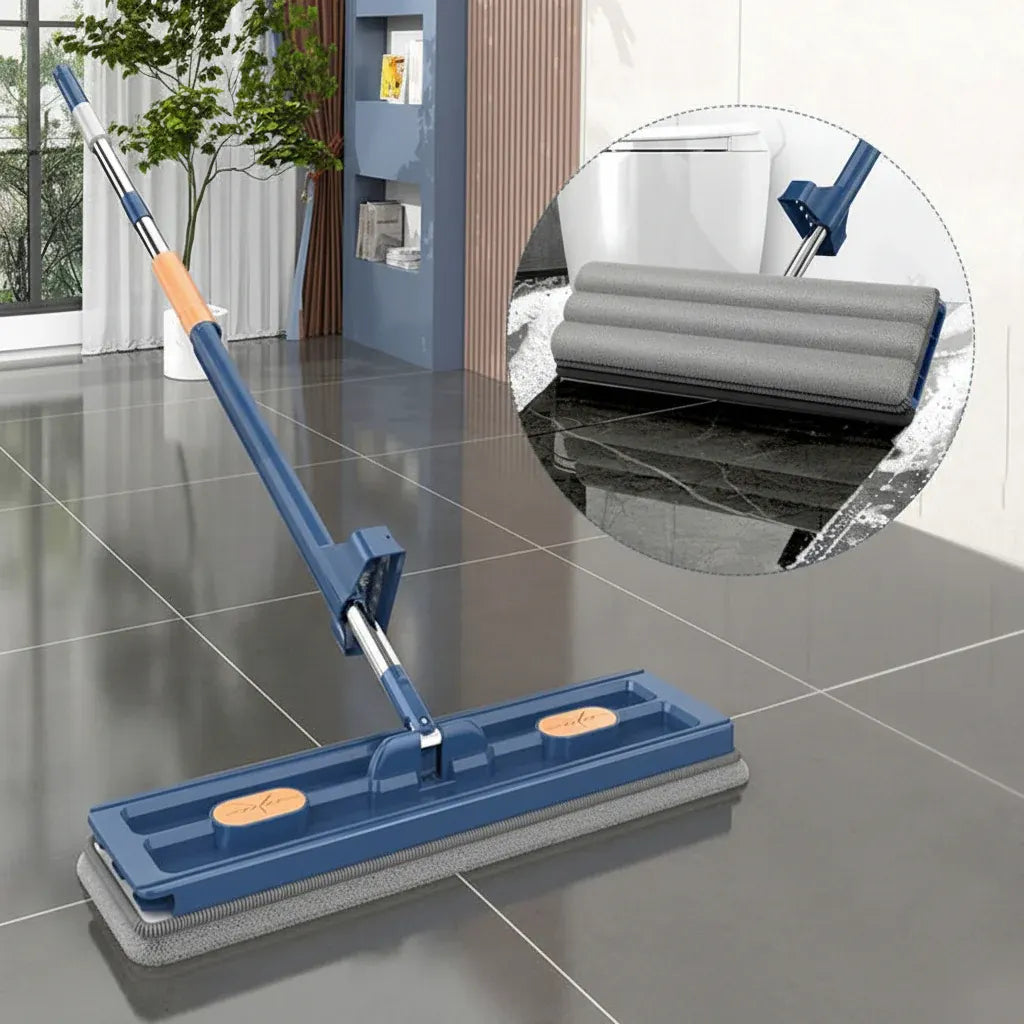 Flat Microfiber Spray Mop with Long Handle Cleaning System