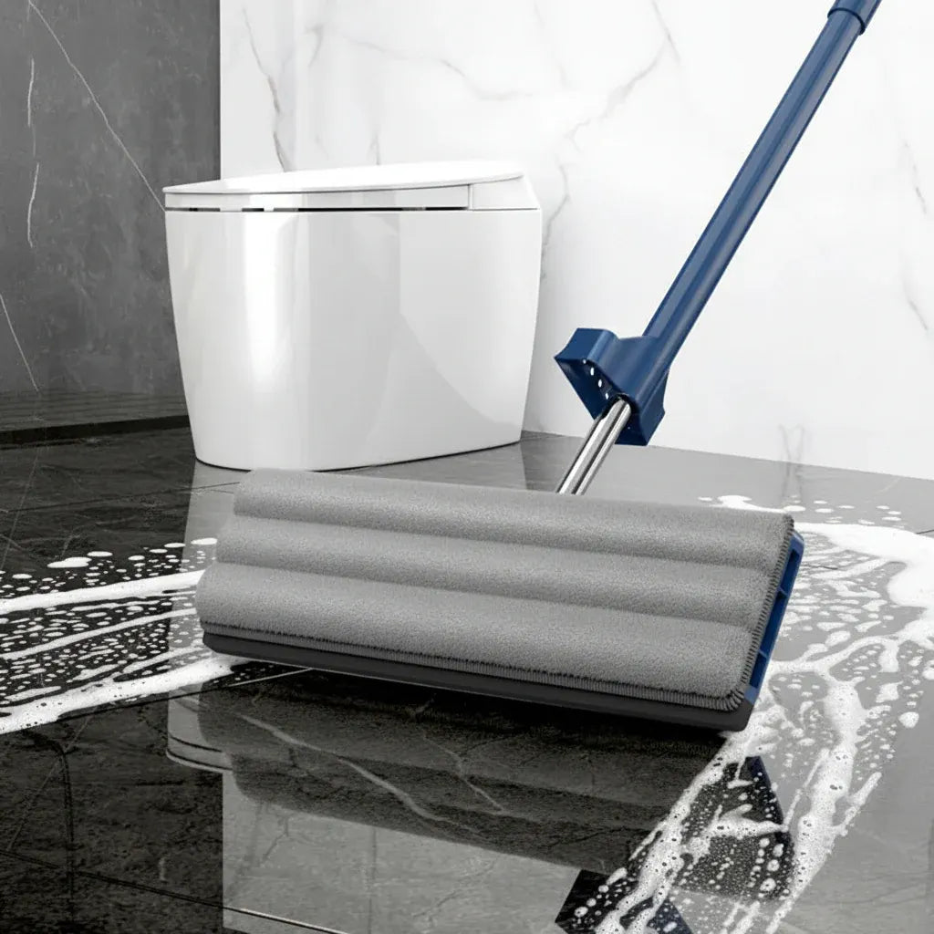 Flat Microfiber Spray Mop with Long Handle Cleaning System
