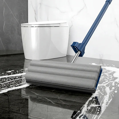 Flat Microfiber Spray Mop with Long Handle Cleaning System