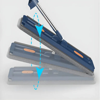 Flat Microfiber Spray Mop with Long Handle Cleaning System