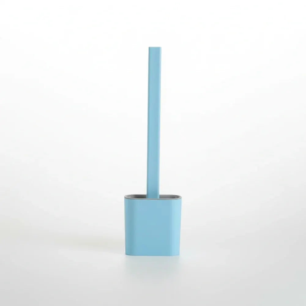 Flexible Silicone Toilet Brush with Wall-Mounted Holder, Hygienic Design
