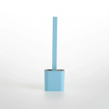 Flexible Silicone Toilet Brush with Wall-Mounted Holder, Hygienic Design
