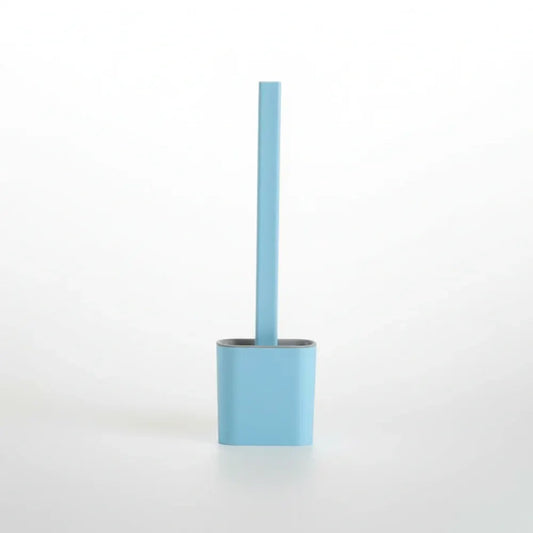 Flexible Silicone Toilet Brush with Wall-Mounted Holder, Hygienic Design