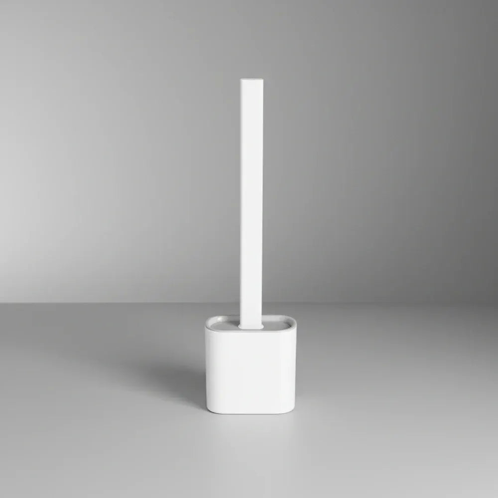 Flexible Silicone Toilet Brush with Wall-Mounted Holder, Hygienic Design
