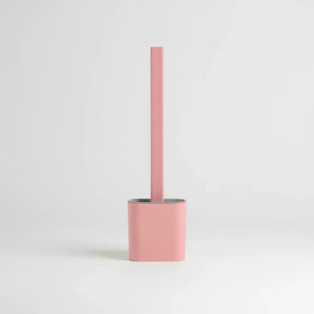 Flexible Silicone Toilet Brush with Wall-Mounted Holder, Hygienic Design