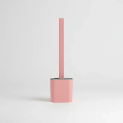 Flexible Silicone Toilet Brush with Wall-Mounted Holder, Hygienic Design