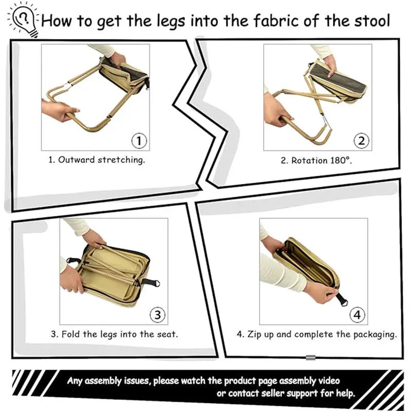 Foldable Backpack Camp Stool