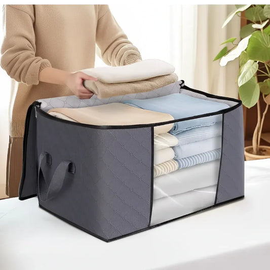 Foldable Fabric Storage Bags Large Clothing Organizer Containers