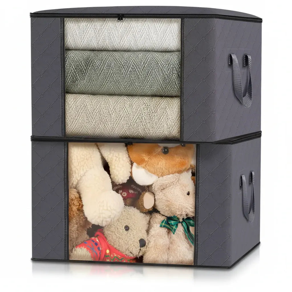 Foldable Fabric Storage Bags Large Clothing Organizer Containers