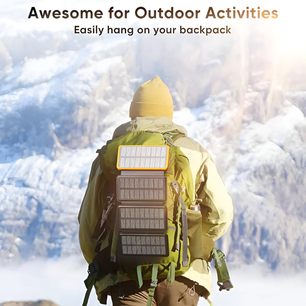 Foldable Solar Panel Portable Power Bank Charger