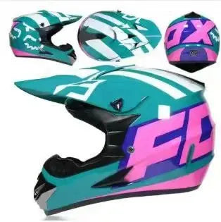 Full-Face Motocross Helmet with Extended Visor and Reinforced Chin Guard