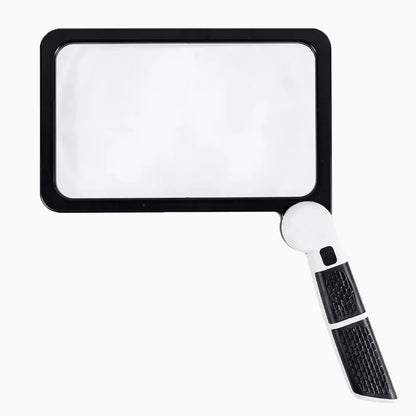 Full-Sided Handheld Magnifier – 5X Magnification, LED Illuminated Magnifier with 3 Modes, Great for Reading Books and for Seniors