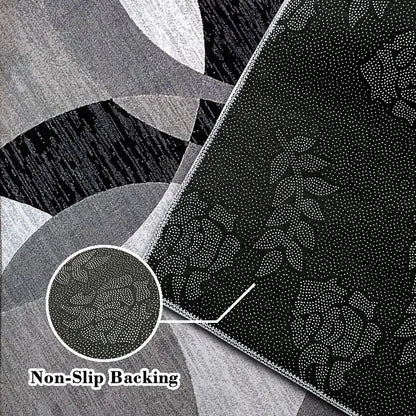 Geometric Orbit Weave Rug | Plush Non-Slip Velvet Floor Mat