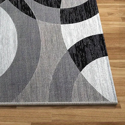 Geometric Orbit Weave Rug | Plush Non-Slip Velvet Floor Mat