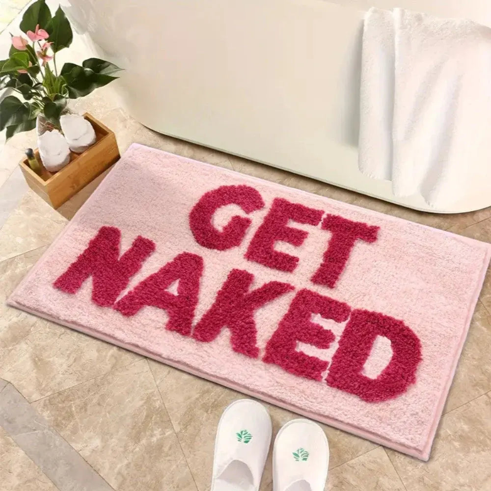 "Get Naked" Humorous Bathroom Mat