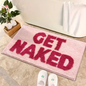 "Get Naked" Humorous Bathroom Mat