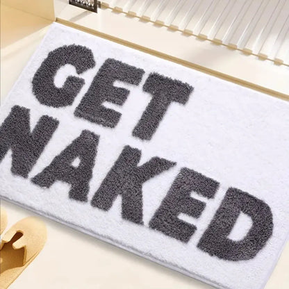 "Get Naked" Humorous Bathroom Mat