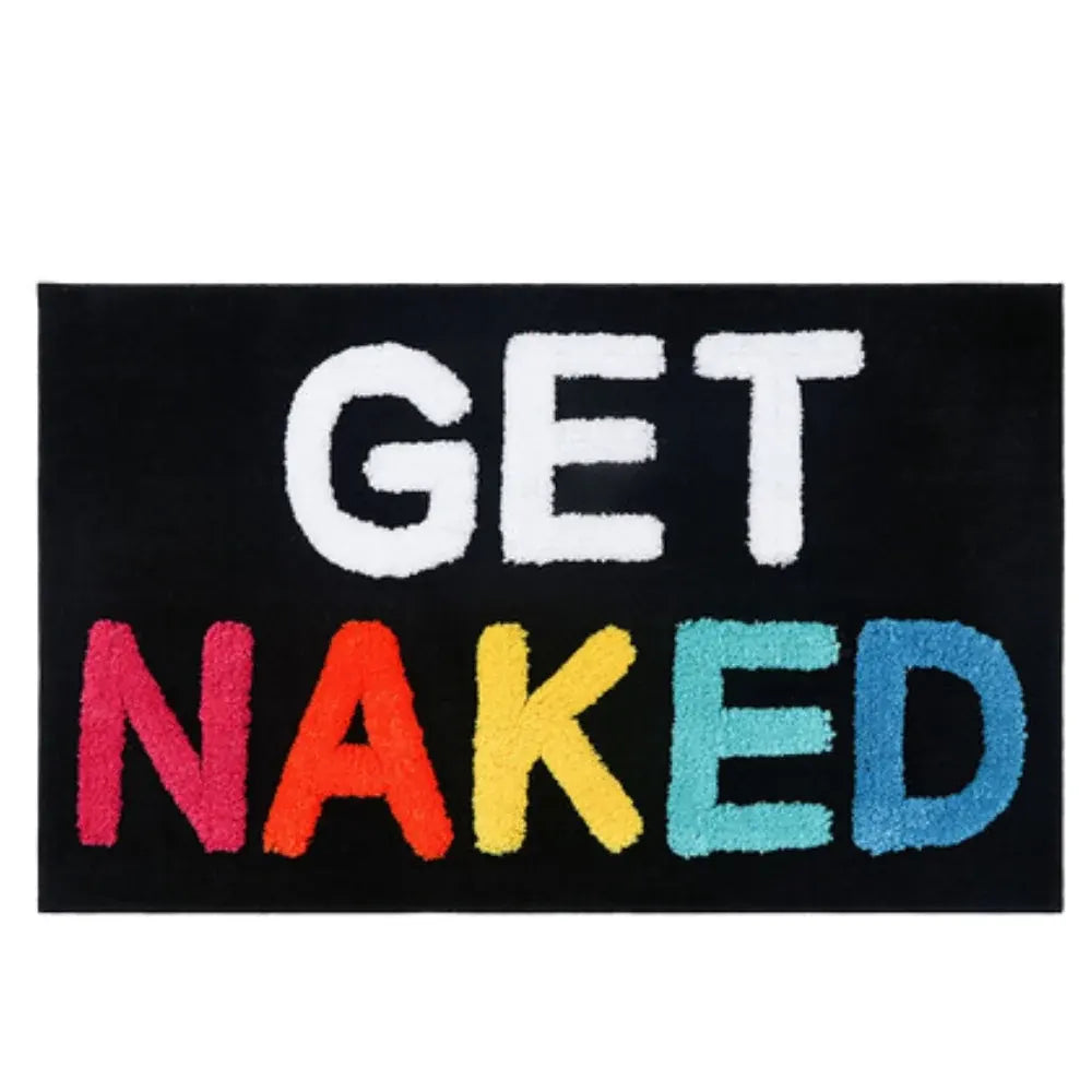 "Get Naked" Humorous Bathroom Mat