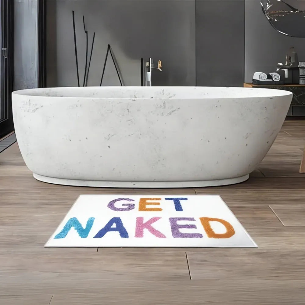 "Get Naked" Humorous Bathroom Mat