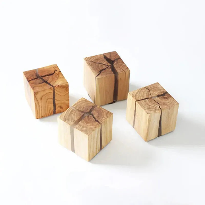 Hand-Carved Solid Wood Resin Wall Sconce Light