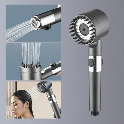 Handheld Filtered High-Pressure Shower Head with Water Spray Function