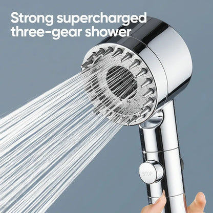 Handheld Filtered High-Pressure Shower Head with Water Spray Function