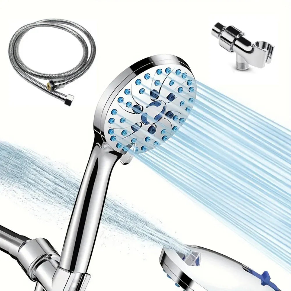 Handheld Multi-Function Shower Head with High Pressure Spray Hose Kit