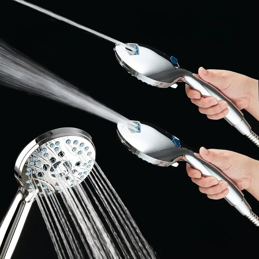 Handheld Multi-Function Shower Head with High Pressure Spray Hose Kit