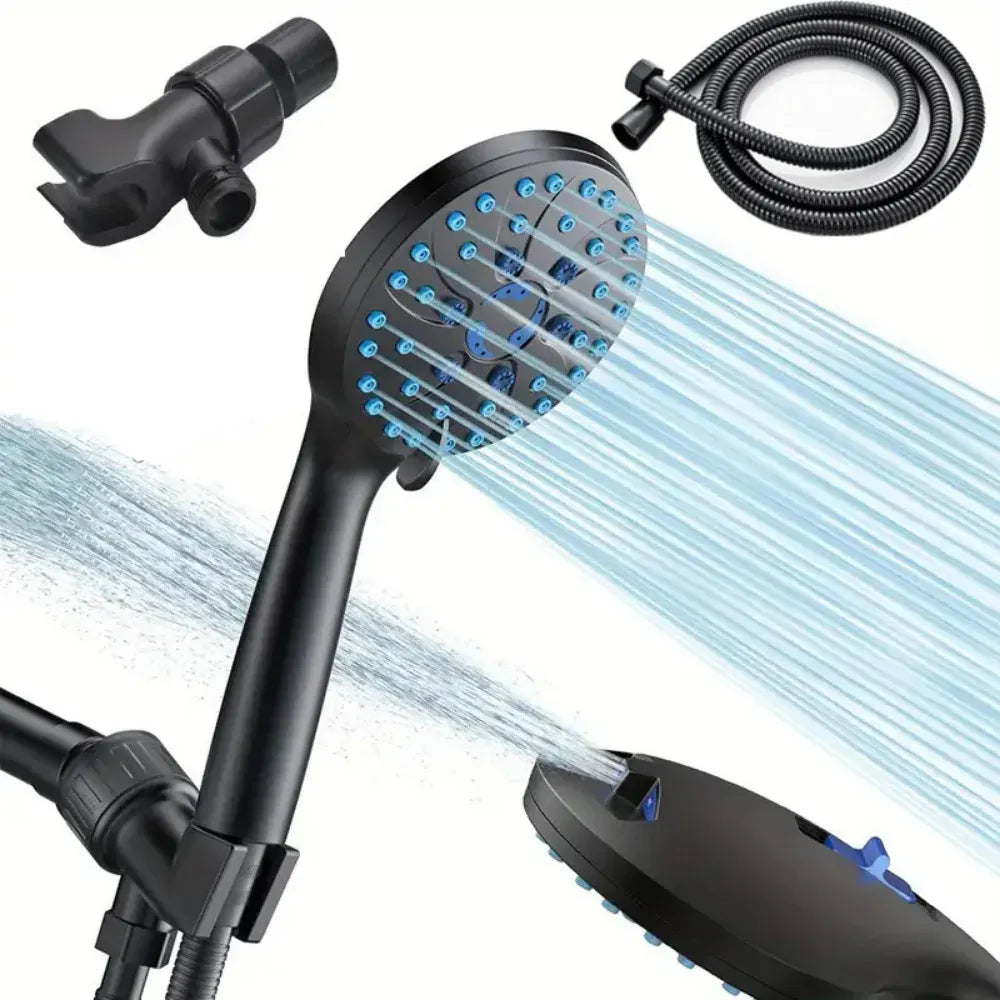 Handheld Multi-Function Shower Head with High Pressure Spray Hose Kit