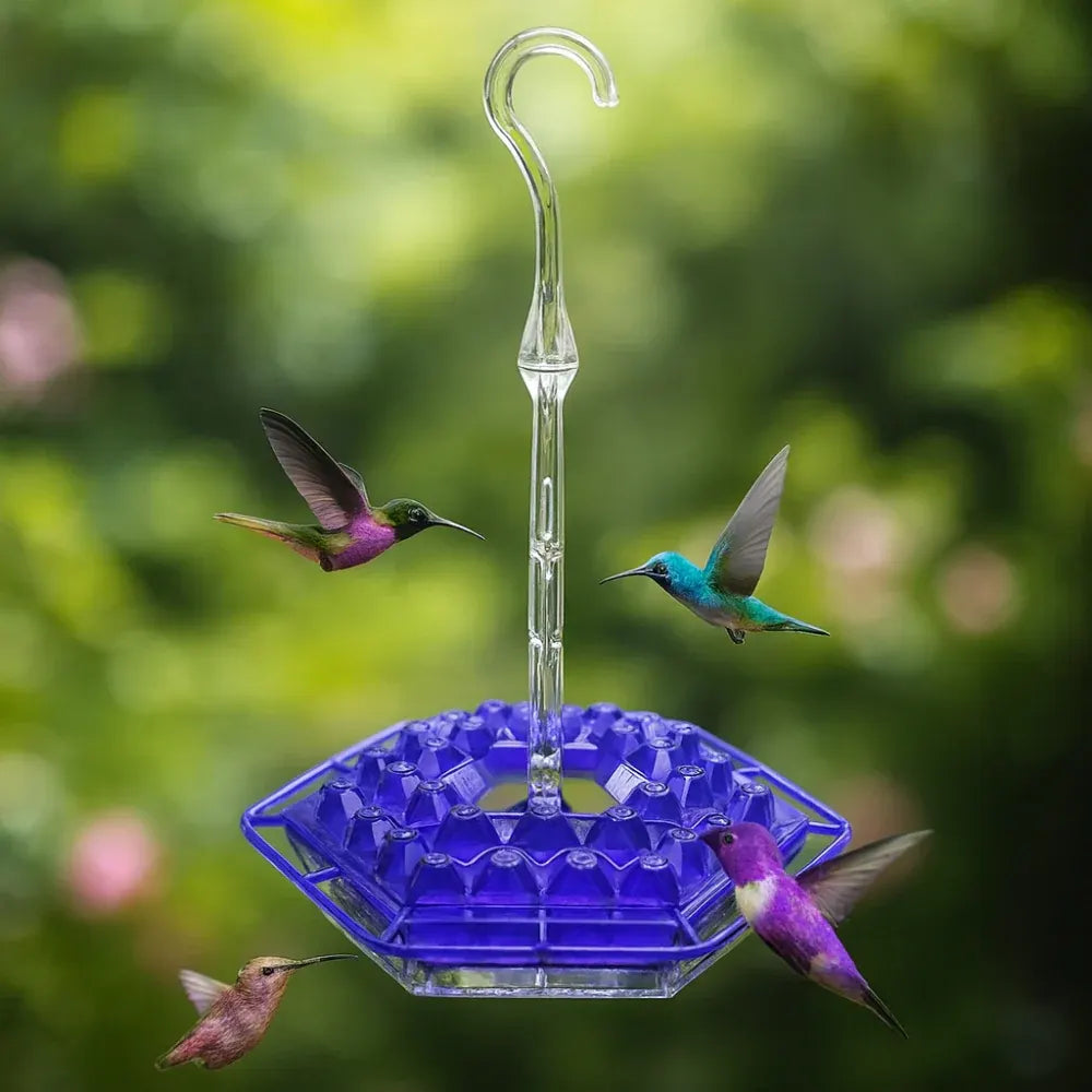 Hanging Hummingbird Nectar Feeder for Garden Feeding Stations
