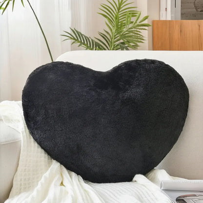 Heart-Shaped Plush Decorative Cushion for Sofa