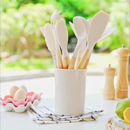 Heat-Resistant Silicone Kitchen Utensils Set, 12-Piece