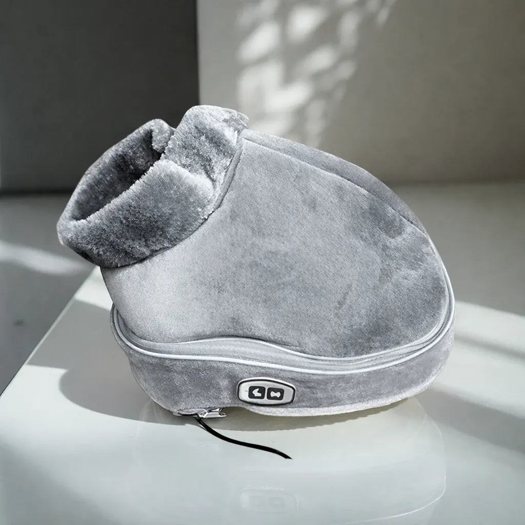 Heated Plush Vibrating Slippers for Cozy Foot Relaxation
