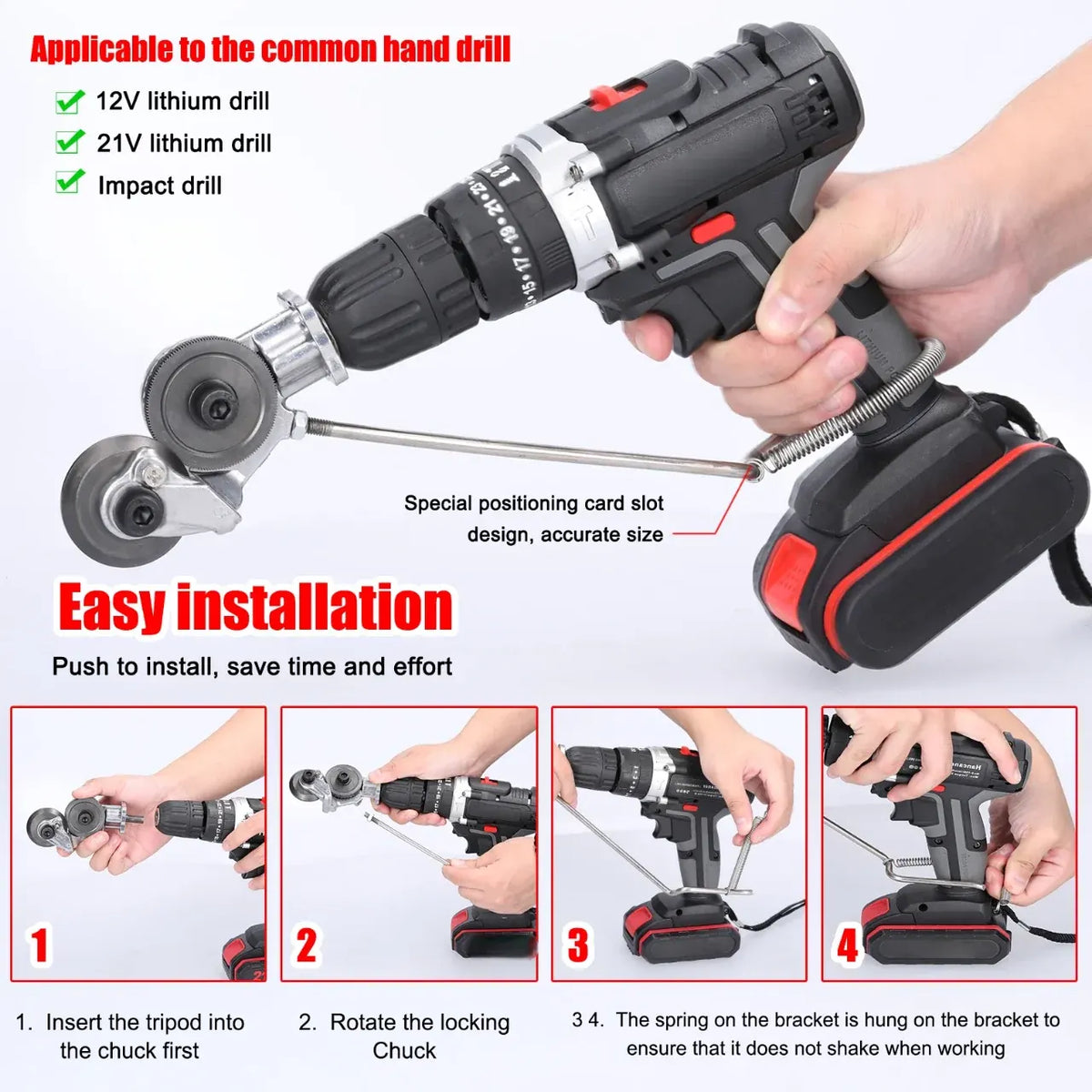 Heavy-Duty Metal Cutting Drill Adapter
