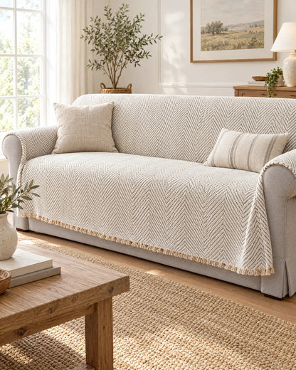 Herringbone Sofa Slipcover