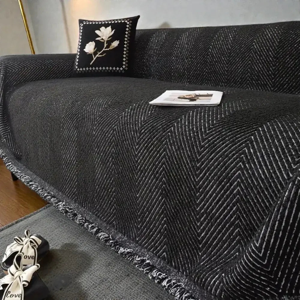 Herringbone Sofa Slipcover