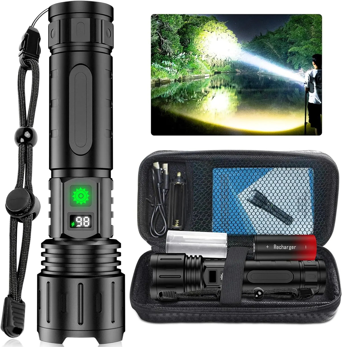 High-Intensity Flashlight – 100,000 Lumens Output