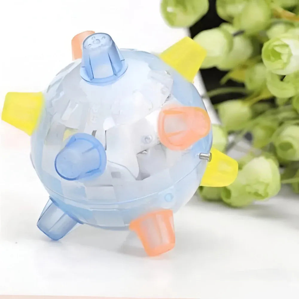 Interactive LED Bouncing Ball Toy for Dogs – Durable Plastic Rubber Jumping Design