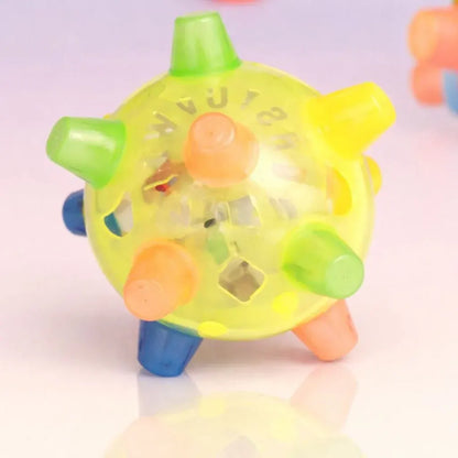 Interactive LED Bouncing Ball Toy for Dogs – Durable Plastic Rubber Jumping Design