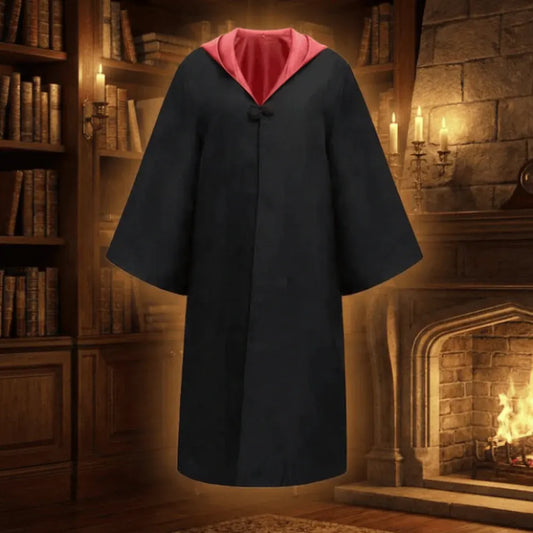 Kids & Adult Wizard Robe Costume Set with Accessories