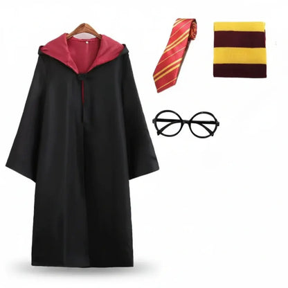 Kids & Adult Wizard Robe Costume Set with Accessories