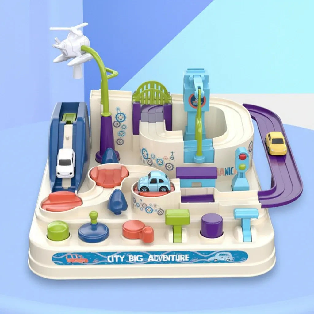 Kids City Adventure Race Track Puzzle Playset