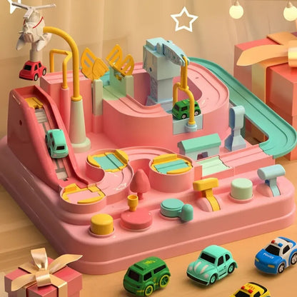 Kids City Adventure Race Track Puzzle Playset
