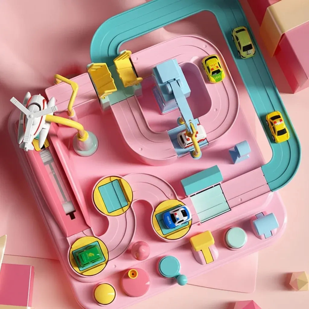 Kids City Adventure Race Track Puzzle Playset