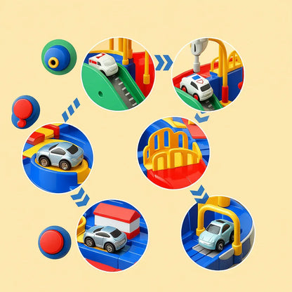 Kids City Adventure Race Track Puzzle Playset