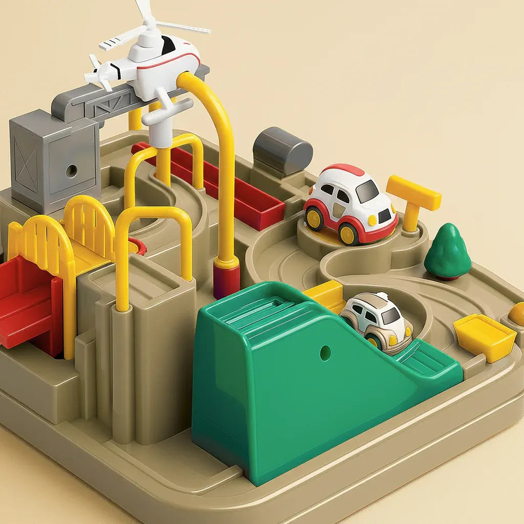 Kids City Adventure Race Track Puzzle Playset
