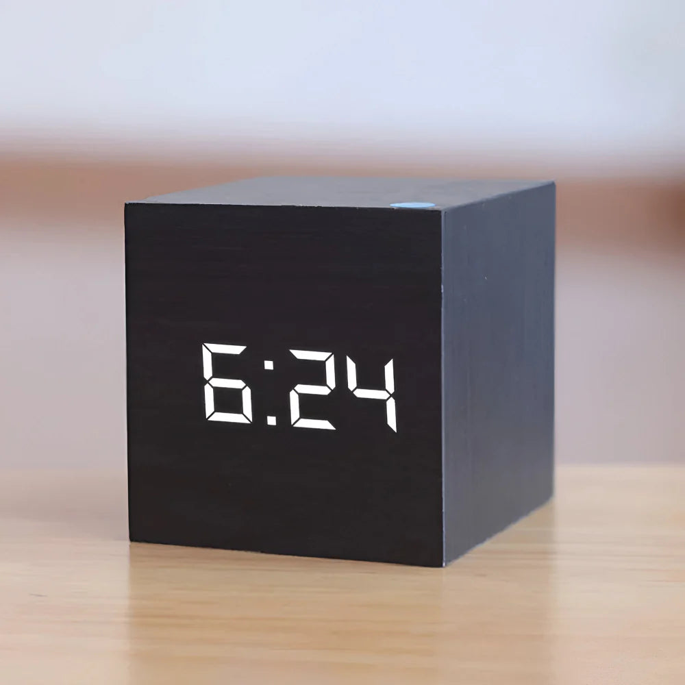 LED Digital Cube Display Alarm Clock